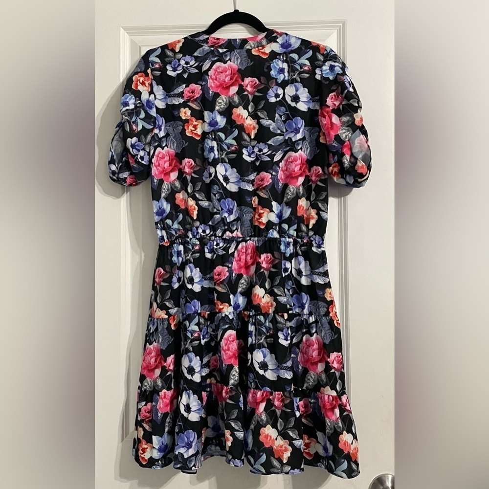 Rebecca Minkoff Womens Aston Floral Print Button Front Party Mini Dress NWT Sz M - Picture 9 of 16